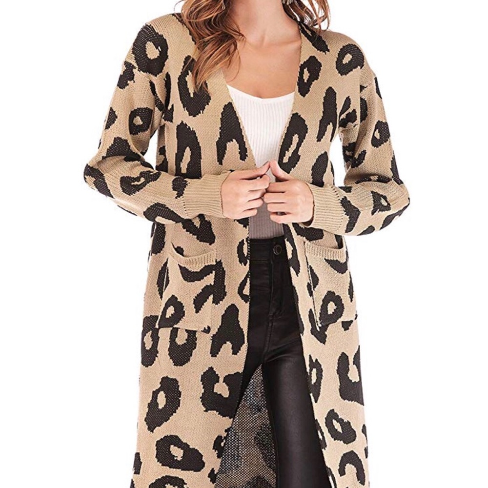 Leopard print cardigan